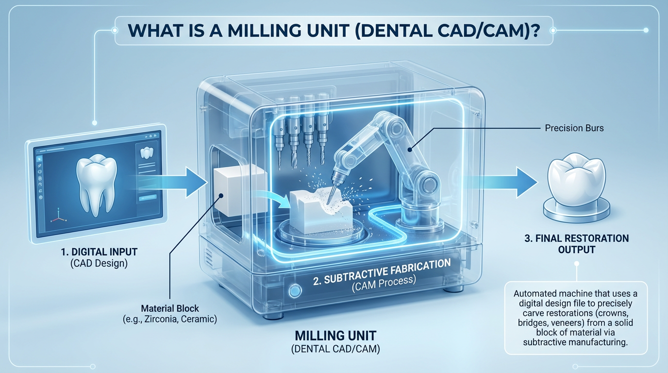 What is Milling Unit (Dental CAD/CAM)? | MCAN Dental Glossary